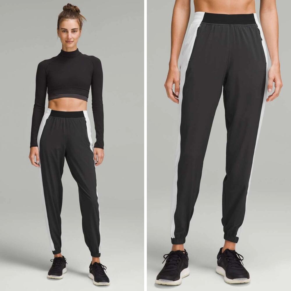 Lululemon Adapted State High-Rise Jogger SIZE 2 Black White Colourblock NWT